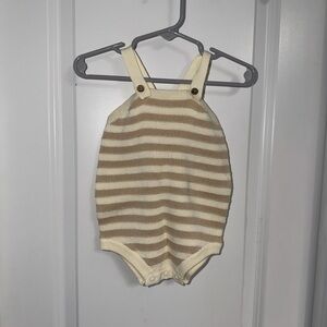 Rylee + Cru sand Stripe Baby Romper